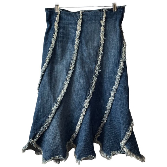 refuge Skirts Refuge Premium Long Blue Jean Skirt Modest Size 3